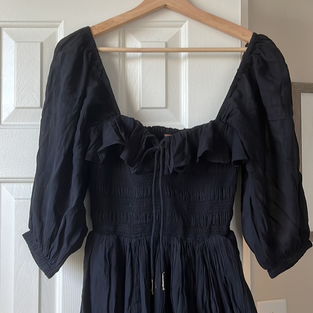 Free People Oasis Midi Dress Black XS